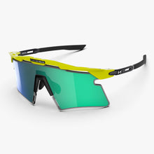Aeroshade 2.0 Titanium Sunglasses - Yellow Fluo / Multimirror Blue Green
