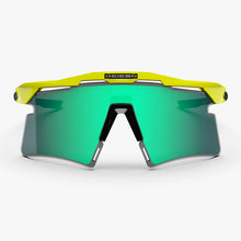 Aeroshade 2.0 Titanium Sunglasses - Yellow Fluo / Multimirror Blue Green
